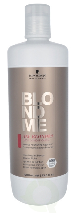 Schwarzkopf Blond Me All Blondes Rich Conditioner 1000 ml For Normal To Coarse Blondes i gruppen HELSE OG SKJØNNHET / Hår & styling / Hårpleie / Balsam hos TP E-commerce Nordic AB (C73844)