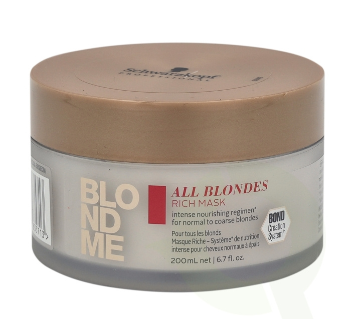 Schwarzkopf Blond Me All Blondes Rich Mask 200 ml For Normal To Coarse Blondes i gruppen HELSE OG SKJØNNHET / Hår & styling / Hårpleie / Hårmaske hos TP E-commerce Nordic AB (C73845)