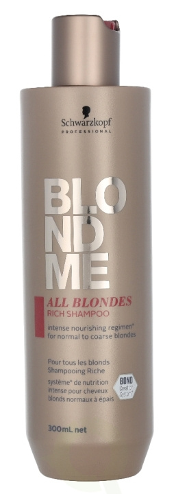 Schwarzkopf Blond Me All Blondes Rich Shampoo 300 ml For Normal Coarse Blondes i gruppen HELSE OG SKJØNNHET / Hår & styling / Hårpleie / Sjampo hos TP E-commerce Nordic AB (C73847)