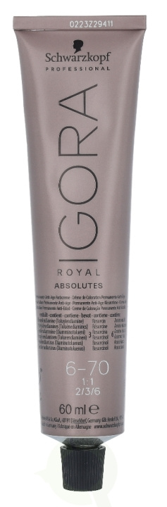 Schwarzkopf Igora Royal Absolutes Permanent Color Creme 60 ml 6-70 i gruppen HELSE OG SKJØNNHET / Hår & styling / Hårpleie / Hårfarge / Hårfarge & Fargebombe hos TP E-commerce Nordic AB (C73852)