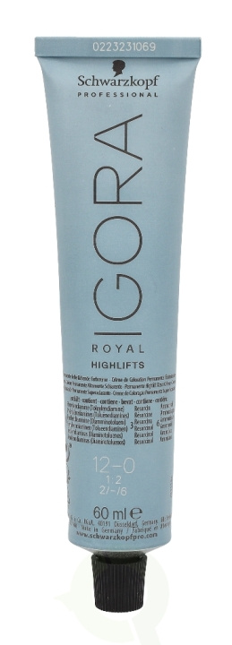 Schwarzkopf Igora Royal Permanent Color Creme 60 ml 12-0 i gruppen HELSE OG SKJØNNHET / Hår & styling / Hårpleie / Hårfarge / Hårfarge & Fargebombe hos TP E-commerce Nordic AB (C73862)