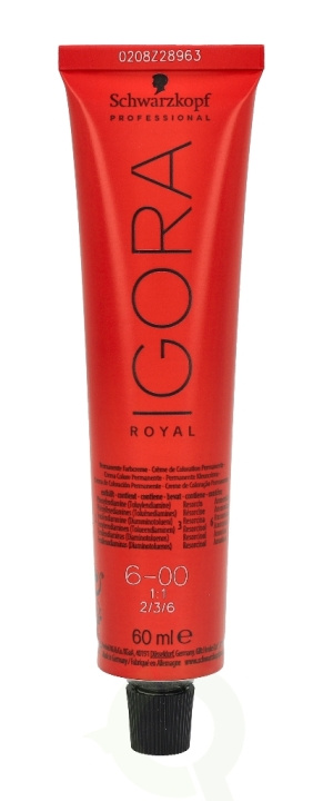 Schwarzkopf Igora Royal Permanent Color Creme 60 ml 6-00 i gruppen HELSE OG SKJØNNHET / Hår & styling / Hårpleie / Hårfarge / Hårfarge & Fargebombe hos TP E-commerce Nordic AB (C73864)