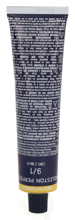 Wella Koleston Perfect Me+ - Rich Naturals 60 ml 9/1 Very Light Blonde Ash i gruppen HELSE OG SKJØNNHET / Hår & styling / Hårpleie / Hårfarge / Hårfarge & Fargebombe hos TP E-commerce Nordic AB (C73964)