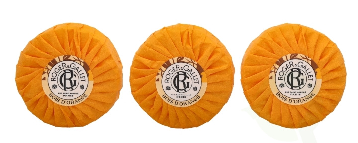 Roger & Gallet Bois D\'Orange Soap Bar Set 300 g 3x100gr i gruppen HELSE OG SKJØNNHET / Hudpleie / Kroppspleie / Duftsåpe hos TP E-commerce Nordic AB (C74526)