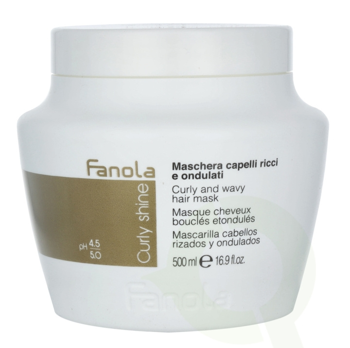 Fanola Curly Shine And Wavy Hair Mask 500 ml i gruppen HELSE OG SKJØNNHET / Hår & styling / Hårpleie / Hårmaske hos TP E-commerce Nordic AB (C74570)