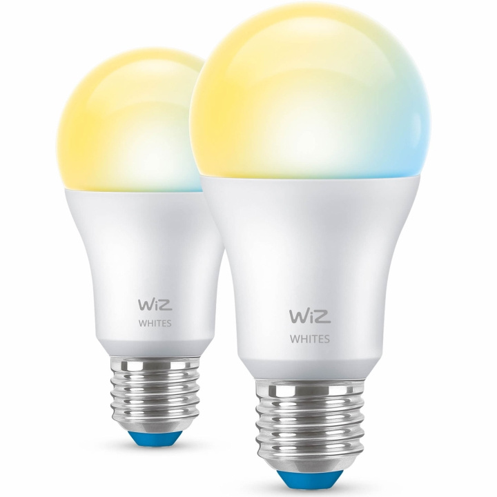 WiZ WiFi Smart LED E27 60W 806lm Varm-kallvit 2-pack i gruppen Elektronikk / Lys / LED-lys hos TP E-commerce Nordic AB (C74694)