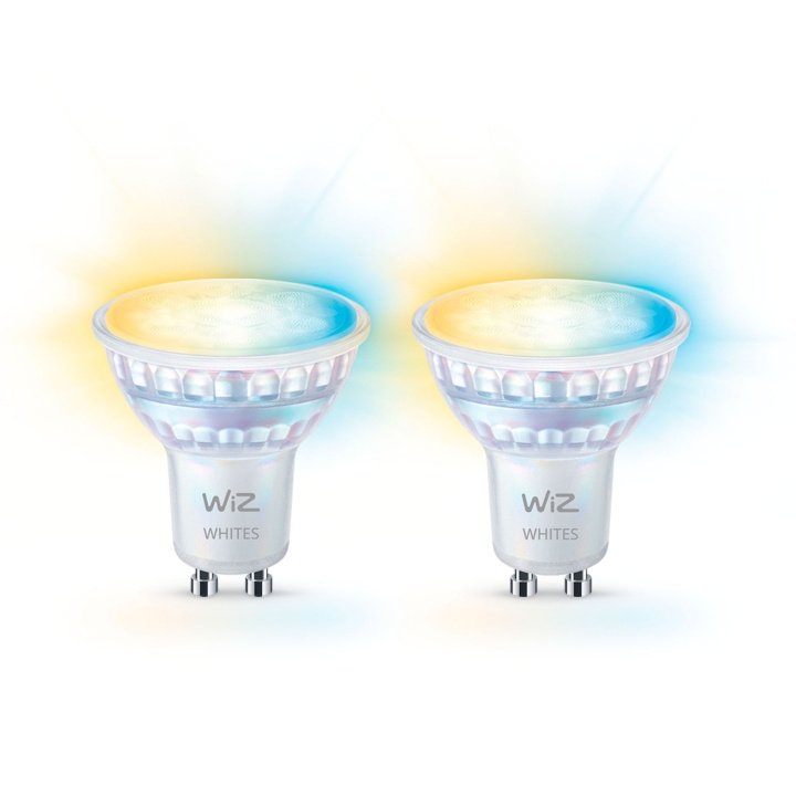 WiZ WiFi Smart LED GU10 50W 345lm Varm-kallvit 2-pack i gruppen Elektronikk / Lys / LED-lys hos TP E-commerce Nordic AB (C74695)