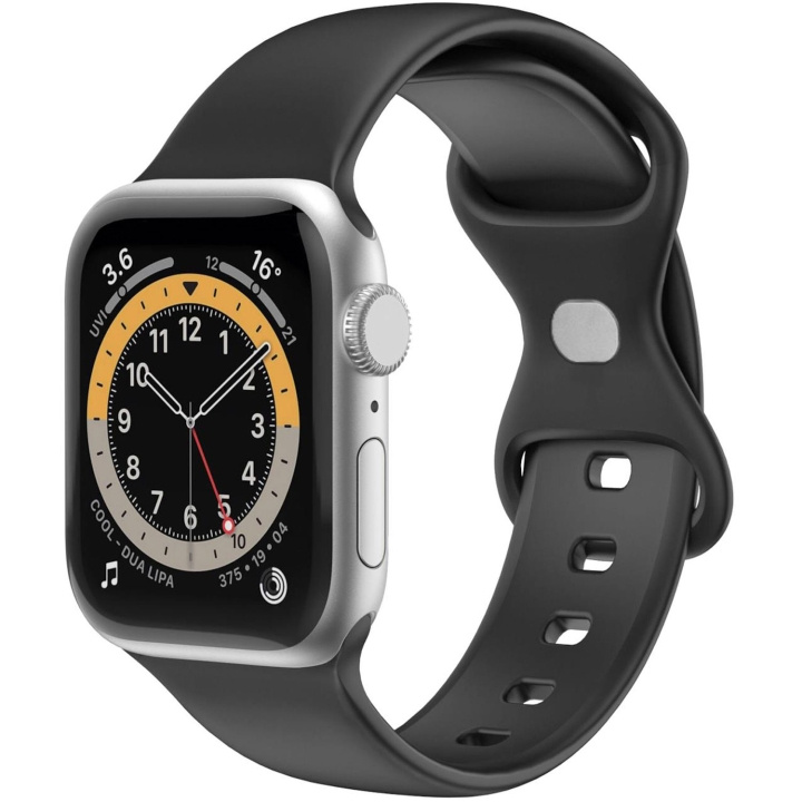 Celly Armband till Apple Watch 42/44/45mm Silikon Svart i gruppen SMARTTELEFON & NETTBRETT / Trening, hjem og fritid / Apple Watch og tilbehør / Tilbehør hos TP E-commerce Nordic AB (C74709)