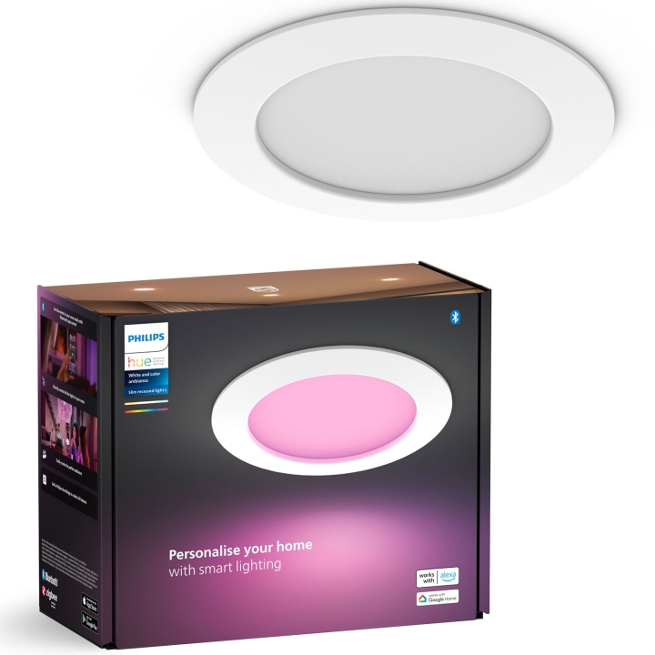 Philips Hue Slim Downlight L 170mm White and Color Ambiance Vit 1-pack i gruppen Elektronikk / Lys / Taklamper hos TP E-commerce Nordic AB (C74718)