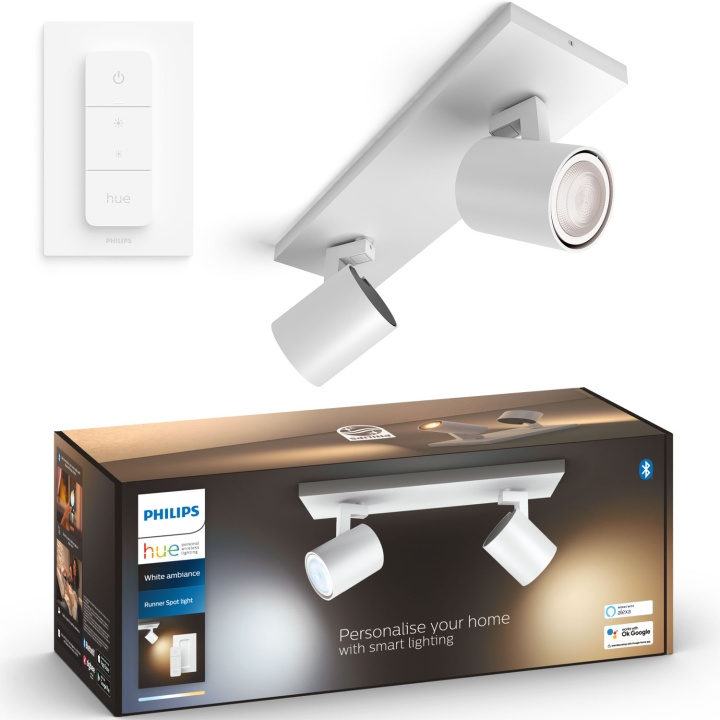 Philips Hue Runner White Ambiance 2 spot 800 lm Vit i gruppen Elektronikk / Lys / Taklamper hos TP E-commerce Nordic AB (C74722)