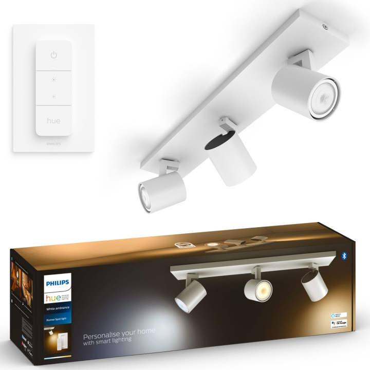 Philips Hue Runner White Ambiance 3 spot 1200 lm Vit i gruppen Elektronikk / Lys / Taklamper hos TP E-commerce Nordic AB (C74723)