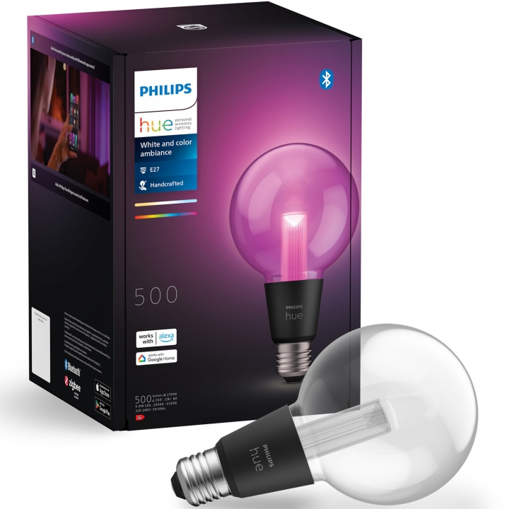 Philips Hue Lightguide Globe 95mm E27 White and Color Ambiance i gruppen Elektronikk / Lys / LED-lys hos TP E-commerce Nordic AB (C74724)