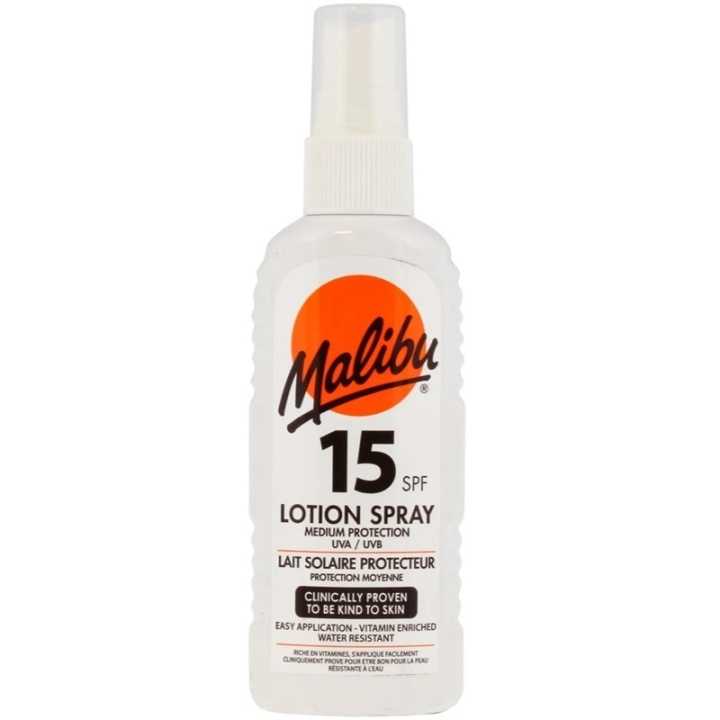 Malibu Sollotion Spray SPF15 100 ml i gruppen HELSE OG SKJØNNHET / Hudpleie / Soling / Solkrem hos TP E-commerce Nordic AB (C74753)