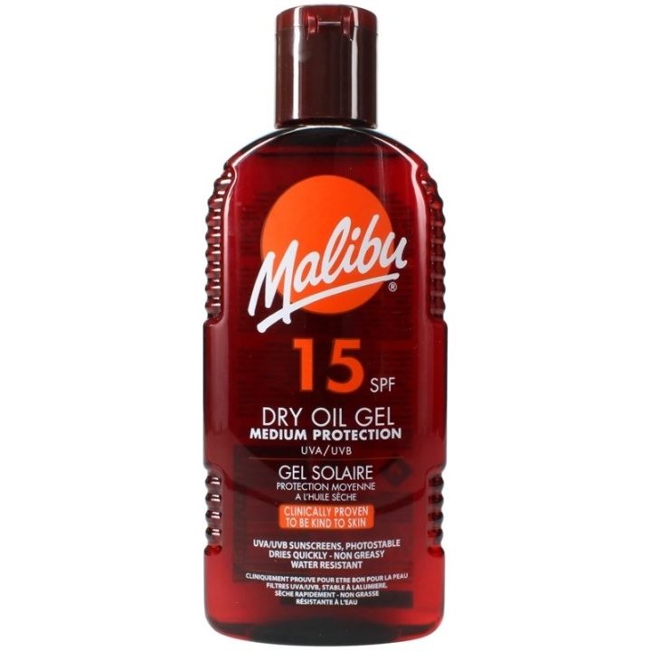 Malibu Sun Dry Oil Gel SPF15 200ml i gruppen HELSE OG SKJØNNHET / Hudpleie / Soling / Solkrem hos TP E-commerce Nordic AB (C74754)