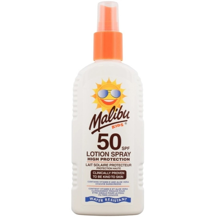 Malibu Kids Lotion Spray SPF50 200ml i gruppen HELSE OG SKJØNNHET / Hudpleie / Soling / Solkrem hos TP E-commerce Nordic AB (C74759)