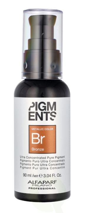 Alfaparf Pigments Ultra Concentrated Pure Pigment 90 ml Bronze i gruppen HELSE OG SKJØNNHET / Hår & styling / Hårpleie / Hårfarge / Hårfarge & Fargebombe hos TP E-commerce Nordic AB (C74931)