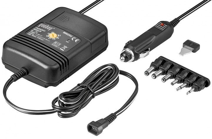 Goobay MW 292 -universal biladapter for små enheter i gruppen Datautstyr / Bærbare datamaskiner og tilbehør / Lader / Billader hos TP E-commerce Nordic AB (C75117)