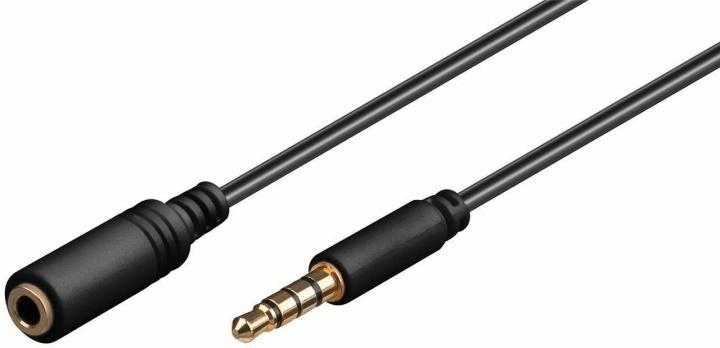 Goobay TRRS 4-pinners 3,5 mm hann til 3,5 mm hunn lydforlengelseskabel, 1,5 m i gruppen Elektronikk / Kabler og adaptere / Lyd analog / 3,5 mm hos TP E-commerce Nordic AB (C75144)