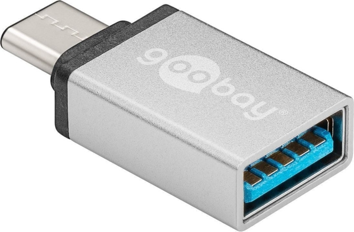 Goobay USB-C til A 3.0-adapter, sølv i gruppen Datautstyr / Kabler og adaptere / USB / USB-C hos TP E-commerce Nordic AB (C75152)