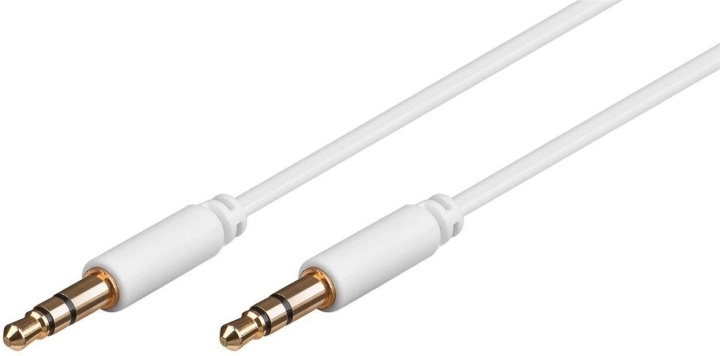 Goobay 3,5 mm hann til 3,5 mm hann lydkabel, 1,5 m, hvit i gruppen Elektronikk / Kabler og adaptere / Lyd analog / 3,5 mm hos TP E-commerce Nordic AB (C75167)