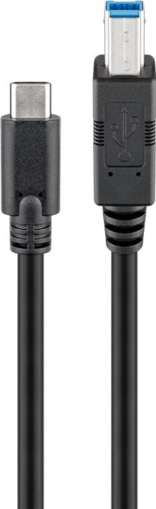 Goobay USB-C til USB-B-kabel, 1 m i gruppen Datautstyr / Kabler og adaptere / USB / USB-C hos TP E-commerce Nordic AB (C75180)