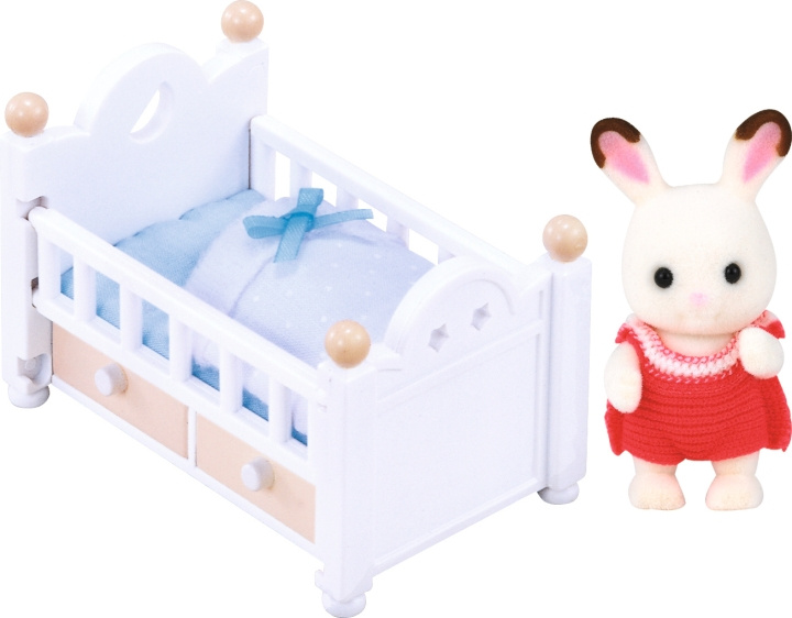 Sylvanian Families Sjokoladekanin babysett (barneseng) i gruppen LEKER, BARN OG BABY / Leker / Dukker & tilbehør hos TP E-commerce Nordic AB (C75215)