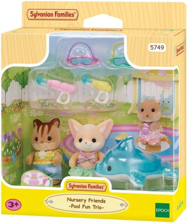 Sylvanian Families Tre i bassenget i gruppen LEKER, BARN OG BABY / Leker / Dukker & tilbehør hos TP E-commerce Nordic AB (C75307)