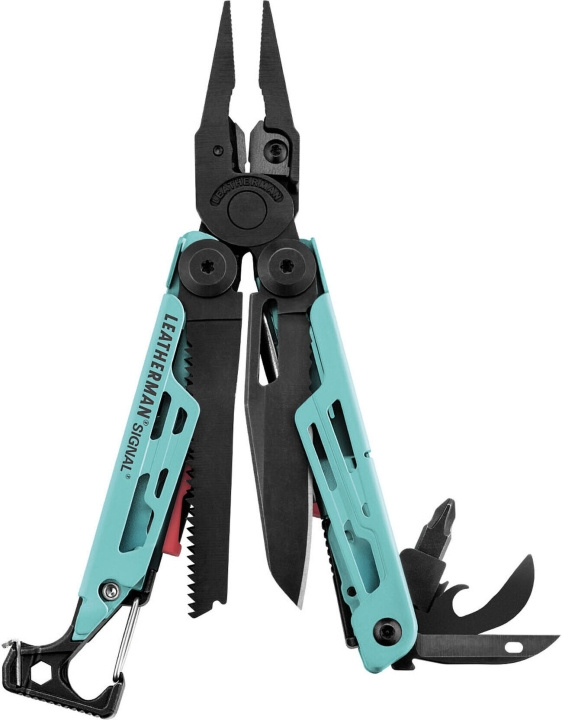 Leatherman Signal multiverktøy i nylonetui, aqua i gruppen SPORT, FRITID & HOBBY / Friluftsliv / Multiverktøy og kniver hos TP E-commerce Nordic AB (C75375)