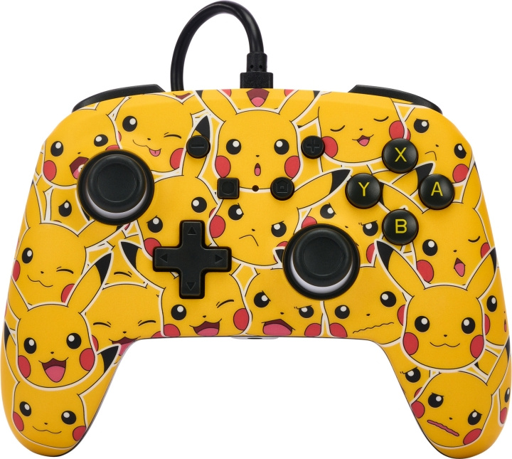 PowerA Enhanced Wired Controller, Pikachu Moods, Switch i gruppen Elektronikk / TV-spill & tilbehør / Nintendo Switch / Tilbehør hos TP E-commerce Nordic AB (C75379)