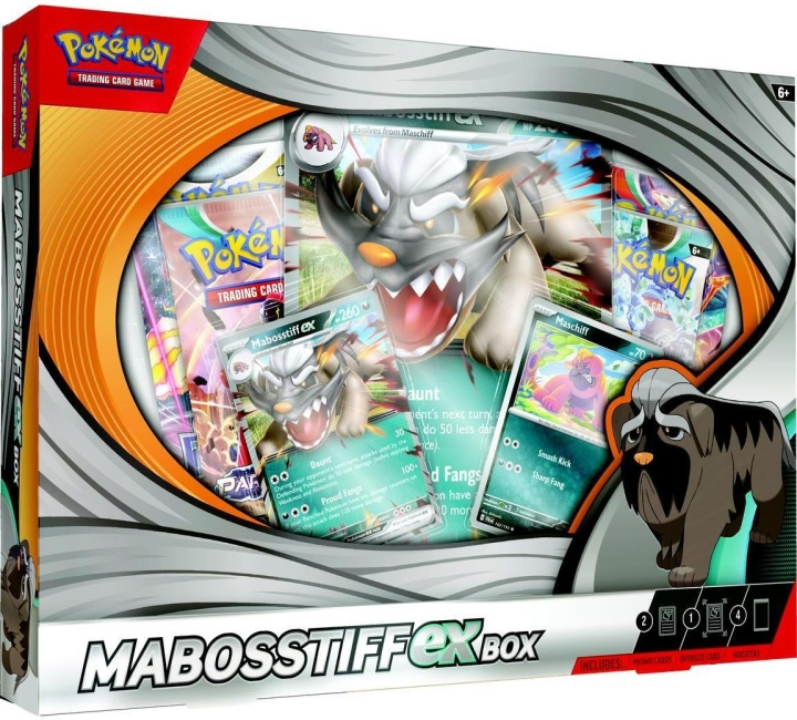 POKEMON TCG: Mabosstiff ex Box samlekortsett i gruppen LEKER, BARN OG BABY / Spill / Kortspill hos TP E-commerce Nordic AB (C75404)