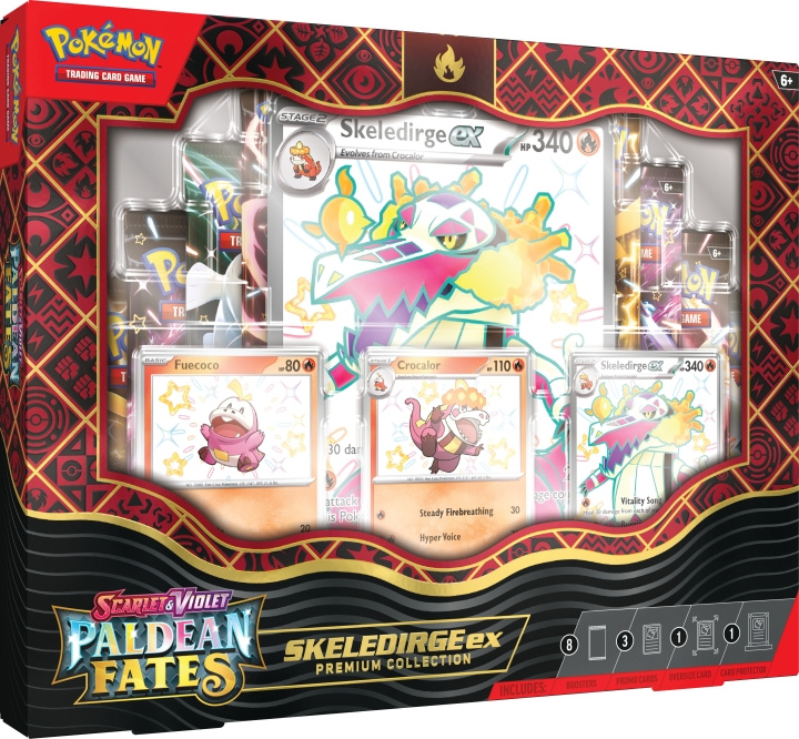 POKEMON Scarlet & Violet 4.5: Paldea Fates Premium Collection samlekortsett, Skeledirge ex i gruppen LEKER, BARN OG BABY / Leker / Leksaker hos TP E-commerce Nordic AB (C75407)