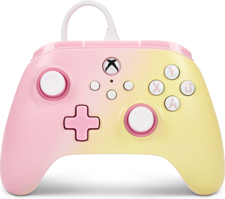 PowerA Advantage Wired Controller kablet spillkontroller, Pink Lemonade, Xbox / PC i gruppen Elektronikk / TV-spill & tilbehør / Xbox Series X hos TP E-commerce Nordic AB (C75433)