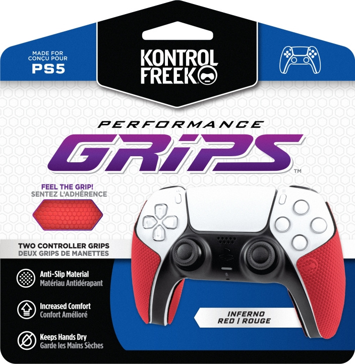 KontrolFreek Performance Grips, rød (PS5) i gruppen Elektronikk / TV-spill & tilbehør / Sony PlayStation 5 hos TP E-commerce Nordic AB (C75460)