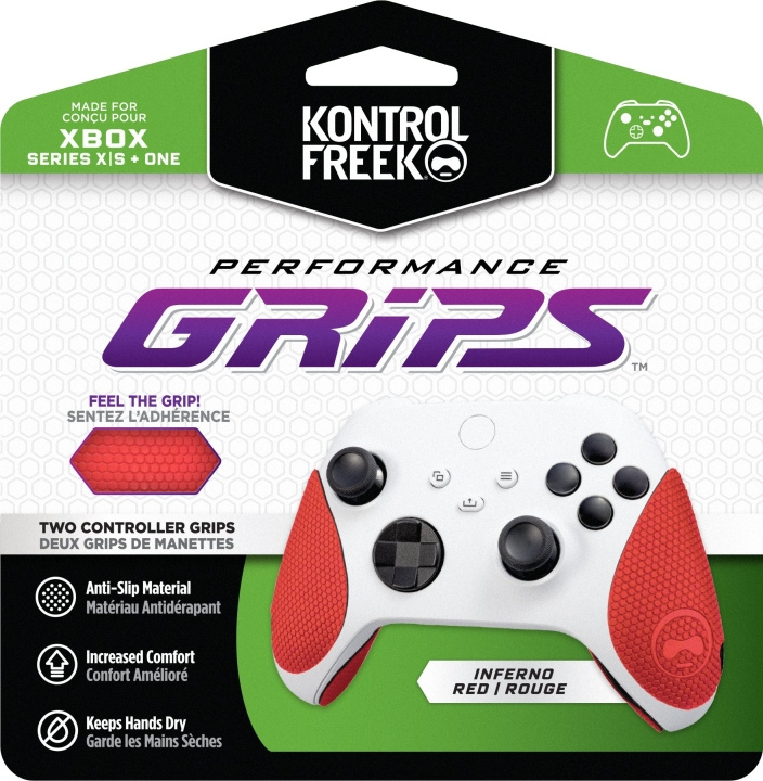 KontrolFreek Performance Grips, rød (Xbox) i gruppen Elektronikk / TV-spill & tilbehør / Xbox Series X hos TP E-commerce Nordic AB (C75461)