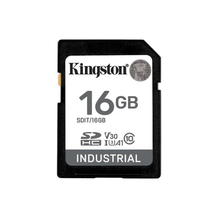 Kingston 16G SDHC Industrial pSLC Class10, UHS-I,U3,V30, A1 SD-Card i gruppen Elektronikk / Lagringsmedia / Minnekort / SD/SDHC/SDXC hos TP E-commerce Nordic AB (C75501)