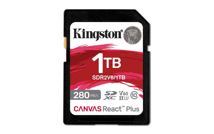 Kingston 1TB Canvas React Plus SDXC UHS-II 280R/150W U3 V60 4K i gruppen Elektronikk / Lagringsmedia / Minnekort / SD/SDHC/SDXC hos TP E-commerce Nordic AB (C75516)