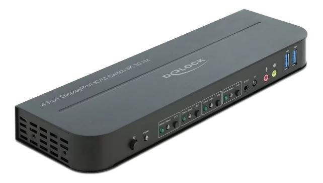 DeLOCK DisplayPort 1.4 KVM Switch 8K 30 Hz with USB 3.0 and Audio i gruppen Datautstyr / Bærbare datamaskiner og tilbehør / Dokkingstasjoner hos TP E-commerce Nordic AB (C75517)