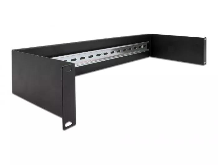 DeLOCK 19″ DIN rail Panel 2U black i gruppen Datautstyr / Datamaskin Tilbehør / Annet hos TP E-commerce Nordic AB (C75531)