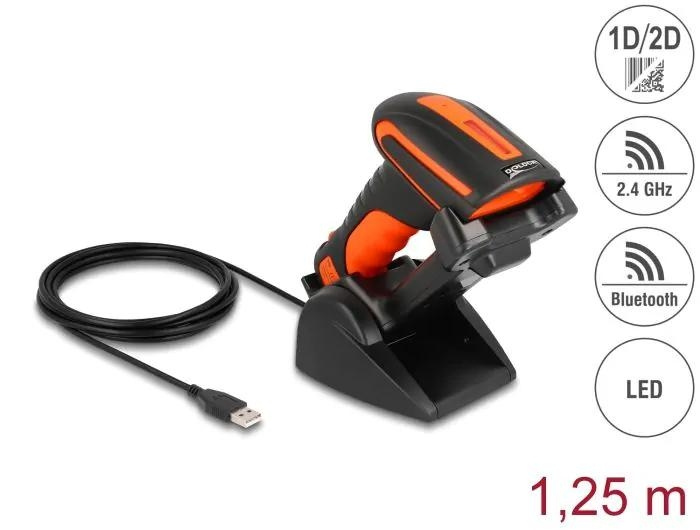 DeLOCK Industrial Barcode Scanner 1D and 2D incl charging station i gruppen Datautstyr / Datamaskin Tilbehør / Strekkodeleser hos TP E-commerce Nordic AB (C75532)