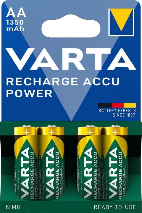 Varta Recharge Charge Accu Power AA 1350mAh 4 Pack i gruppen Elektronikk / Batterier & Ladere / Batterier / AA hos TP E-commerce Nordic AB (C75565)