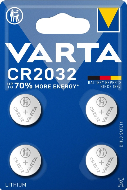 Varta CR2032 Lithium Coin 4 Pack i gruppen Elektronikk / Batterier & Ladere / Batterier / knappcelle hos TP E-commerce Nordic AB (C75568)