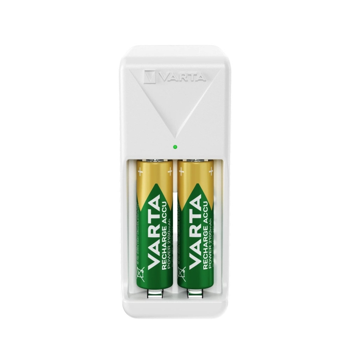 Varta Mini Charger, includes 2x AA 2100 mAh i gruppen Elektronikk / Batterier & Ladere / Batterilader hos TP E-commerce Nordic AB (C75572)