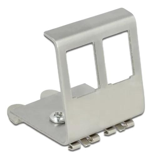 DeLOCK Keystone Metal Mounting 2 Port for DIN rail i gruppen Datautstyr / Datamaskin Tilbehør / Annet hos TP E-commerce Nordic AB (C75653)