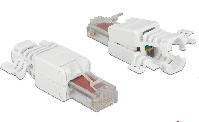 DeLOCK RJ45 plug Cat.6 UTP toolfree 2 pieces i gruppen Datautstyr / Kabler og adaptere / Nettverk / Adaptere og koblinger hos TP E-commerce Nordic AB (C75654)