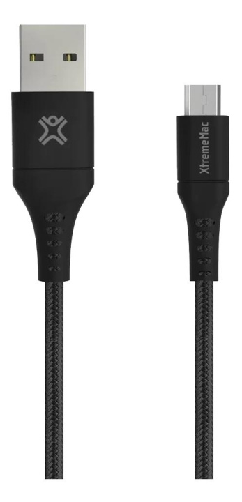 XtremeMac Premium braided micro-usb, 2m, black i gruppen SMARTTELEFON & NETTBRETT / Ladere og Kabler / Kabler / Kabler type C hos TP E-commerce Nordic AB (C75674)