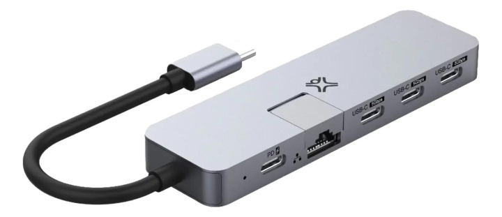 XtremeMac Hub USB-C max pro, 5 ports (3* usb-c, usb-c pd, ethernet rj4 i gruppen Datautstyr / Datamaskin Tilbehør / USB-Hubs hos TP E-commerce Nordic AB (C75681)