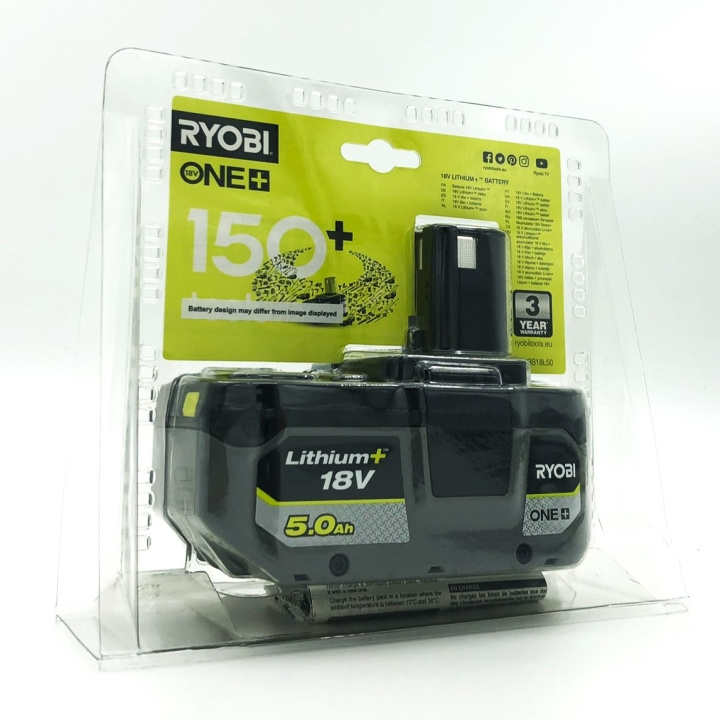 Ryobi RB18L50 uppladdningsbart batteri 18 V/5,0 Ah Lithium+ i gruppen HJEM, HUS OG HAGE / Verktøy / Batterier til Elektroverktøy hos TP E-commerce Nordic AB (C75760)