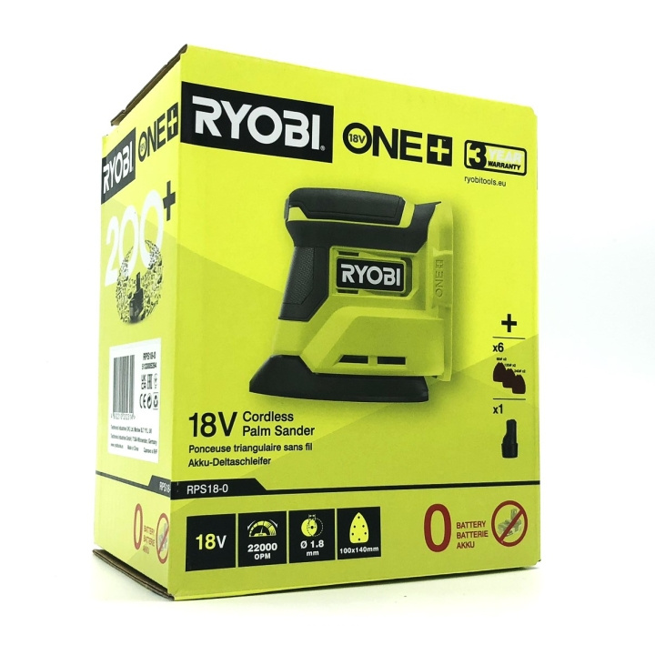 Ryobi One+ RPS18-0 Deltaslipmaskin Utan batteri i gruppen HJEM, HUS OG HAGE / Verktøy / Slipemaskiner hos TP E-commerce Nordic AB (C75772)