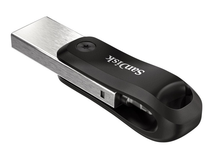 SanDisk iXpand Go 64GB USB 3.0 / Apple Lightning Black Silver i gruppen Elektronikk / Lagringsmedia / USB-Pinner / USB 3.0 hos TP E-commerce Nordic AB (C75780)