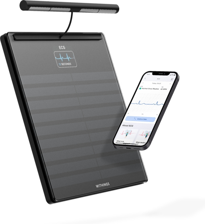 Withings Body Scan smartvekt, svart i gruppen HELSE OG SKJØNNHET / Helsepleie / Personvekter hos TP E-commerce Nordic AB (C76127)